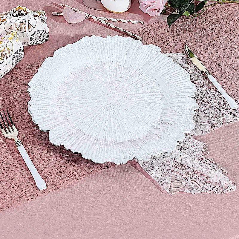 6 pcs 13" Round Textured Charger Plates