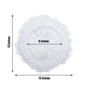 6 pcs 13" Round Textured Charger Plates