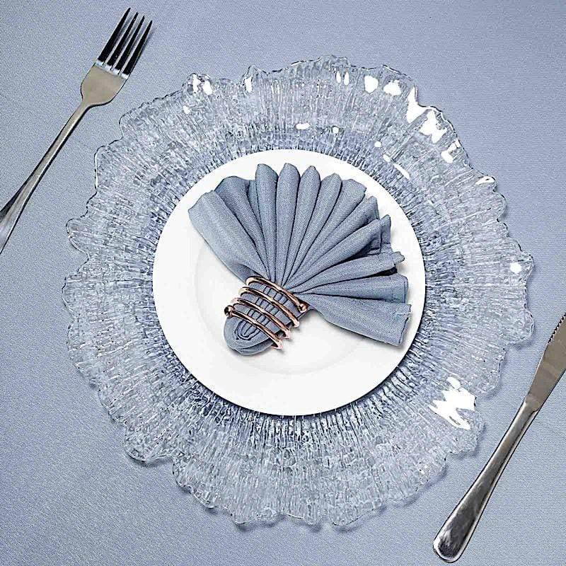 6 pcs 13" Round Textured Charger Plates