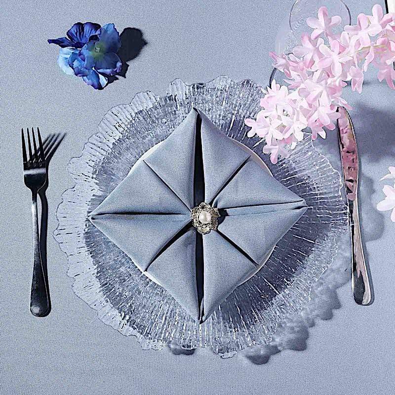 6 pcs 13" Round Textured Charger Plates