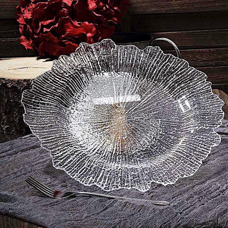 6 pcs 13" Round Textured Charger Plates
