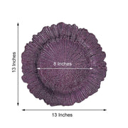 6 pcs 13" Round Textured Charger Plates