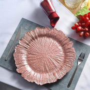 6 pcs 13" Round Textured Charger Plates