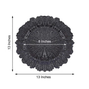 6 pcs 13" Round Textured Charger Plates