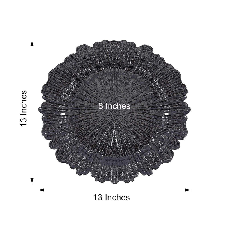 6 pcs 13" Round Textured Charger Plates