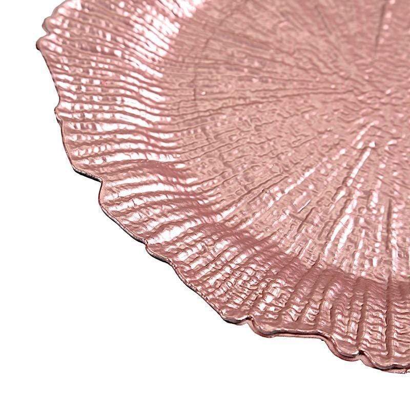 6 pcs 13" Round Textured Charger Plates