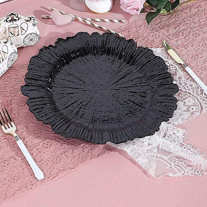 6 pcs 13" Round Textured Charger Plates