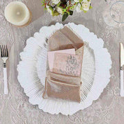 6 pcs 13" Round Textured Charger Plates