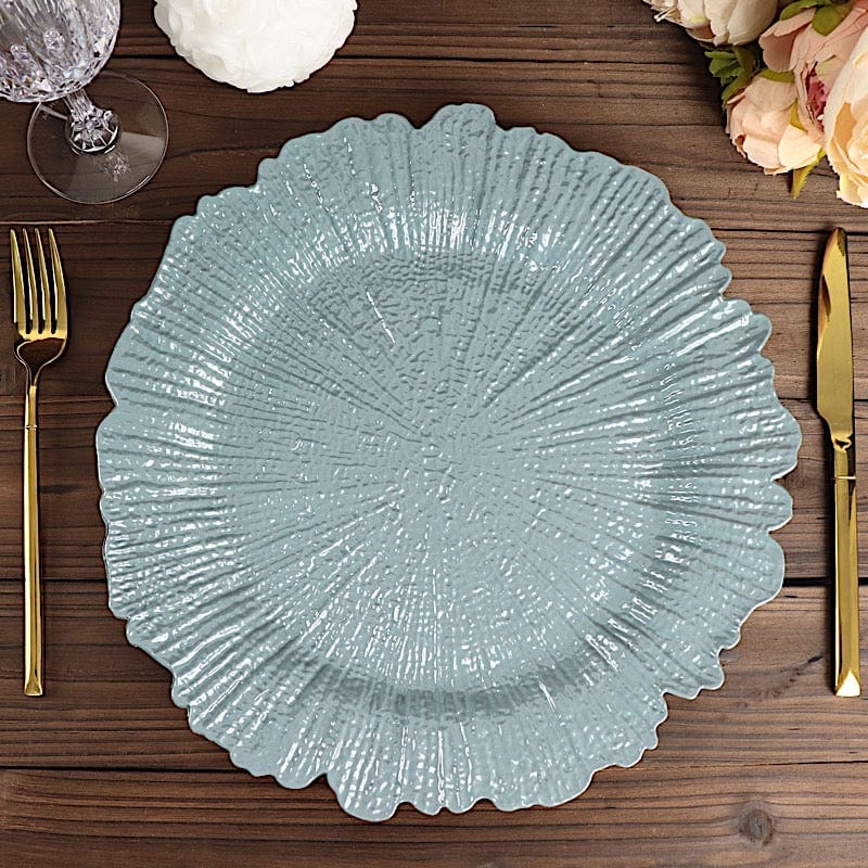 6 pcs 13" Round Textured Charger Plates