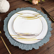 6 pcs 13" Round Textured Charger Plates