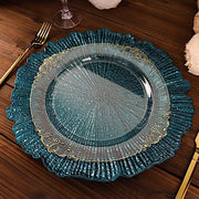 6 pcs 13" Round Textured Charger Plates