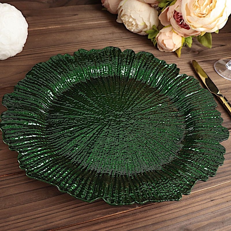 6 pcs 13" Round Textured Charger Plates