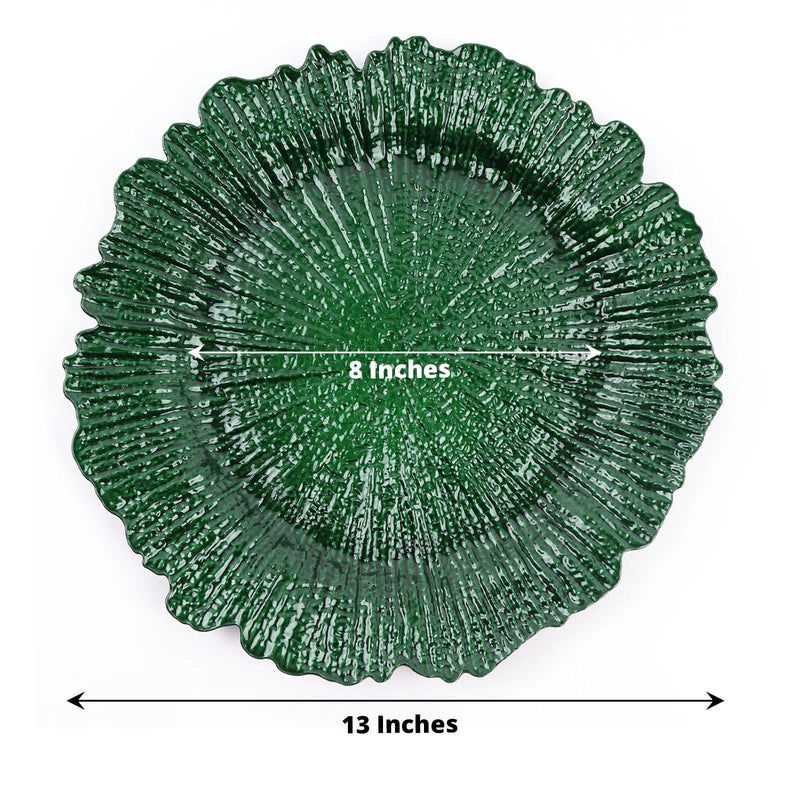 6 pcs 13" Round Textured Charger Plates