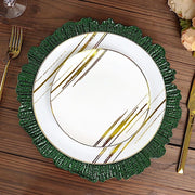 6 pcs 13" Round Textured Charger Plates