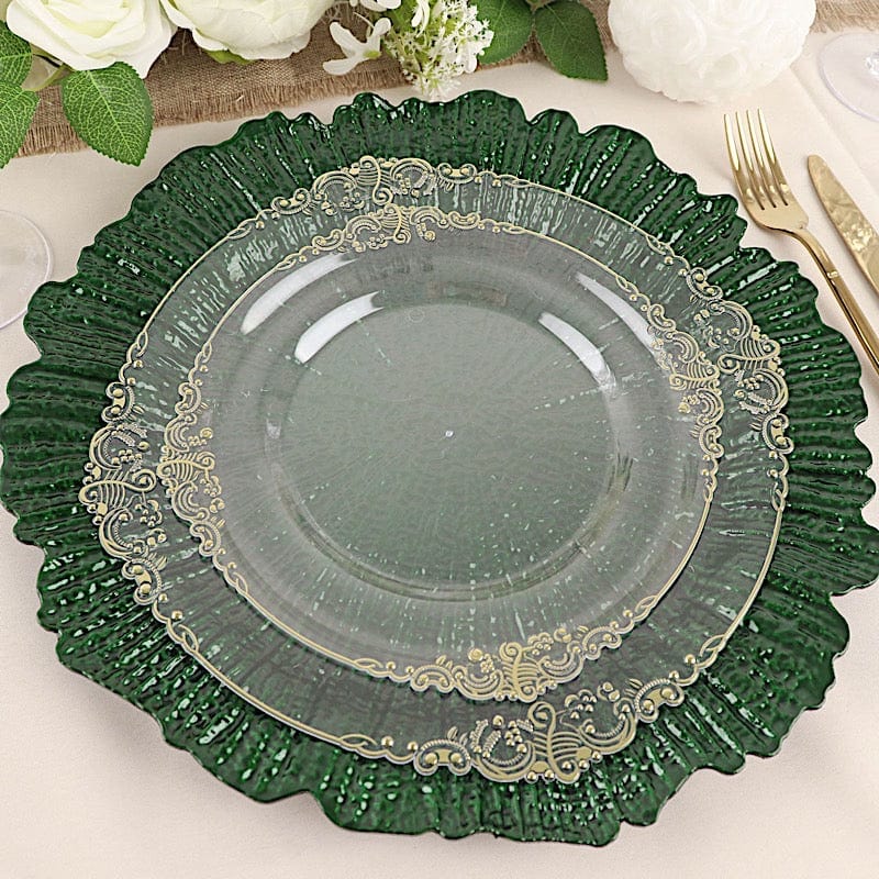 6 pcs 13" Round Textured Charger Plates