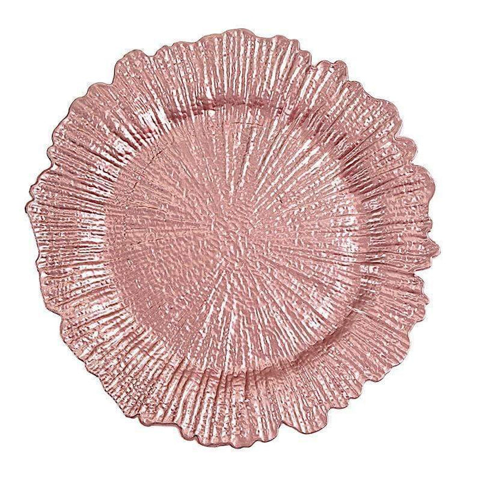 6 pcs 13" Round Textured Charger Plates CHRG_PLST0001_RG