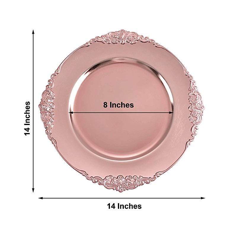 6 pcs 13" Round with Embossed Rim Charger Plates