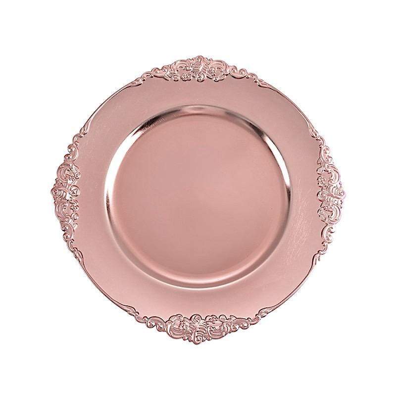 6 pcs 13" Round with Embossed Rim Charger Plates