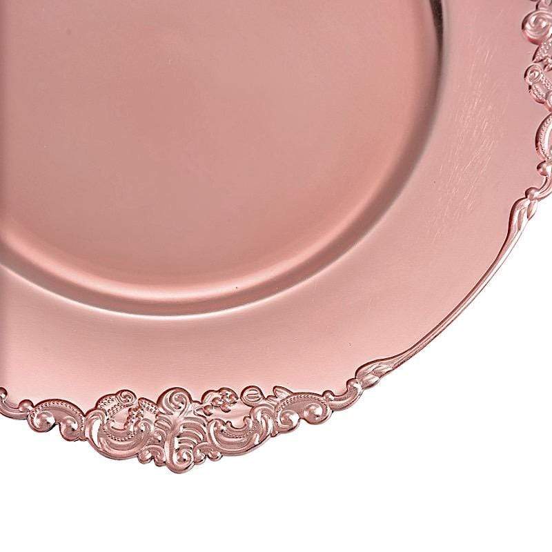 6 pcs 13" Round with Embossed Rim Charger Plates