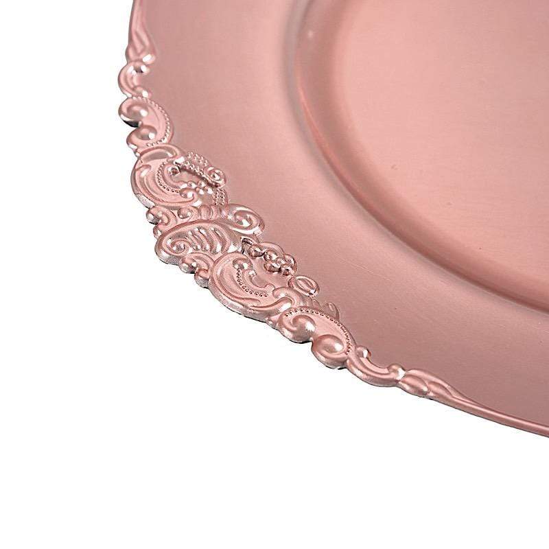 6 pcs 13" Round with Embossed Rim Charger Plates