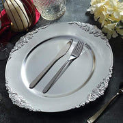 6 pcs 13" Round with Embossed Rim Charger Plates