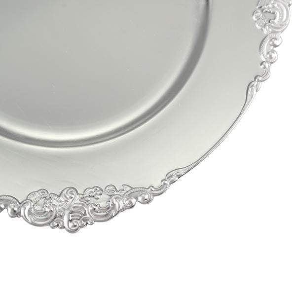 6 pcs 13" Round with Embossed Rim Charger Plates