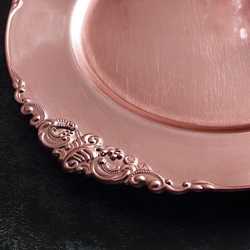 6 pcs 13" Round with Embossed Rim Charger Plates