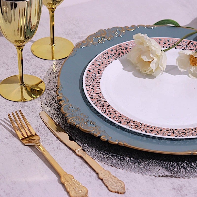 6 pcs 13" Round with Embossed Rim Charger Plates