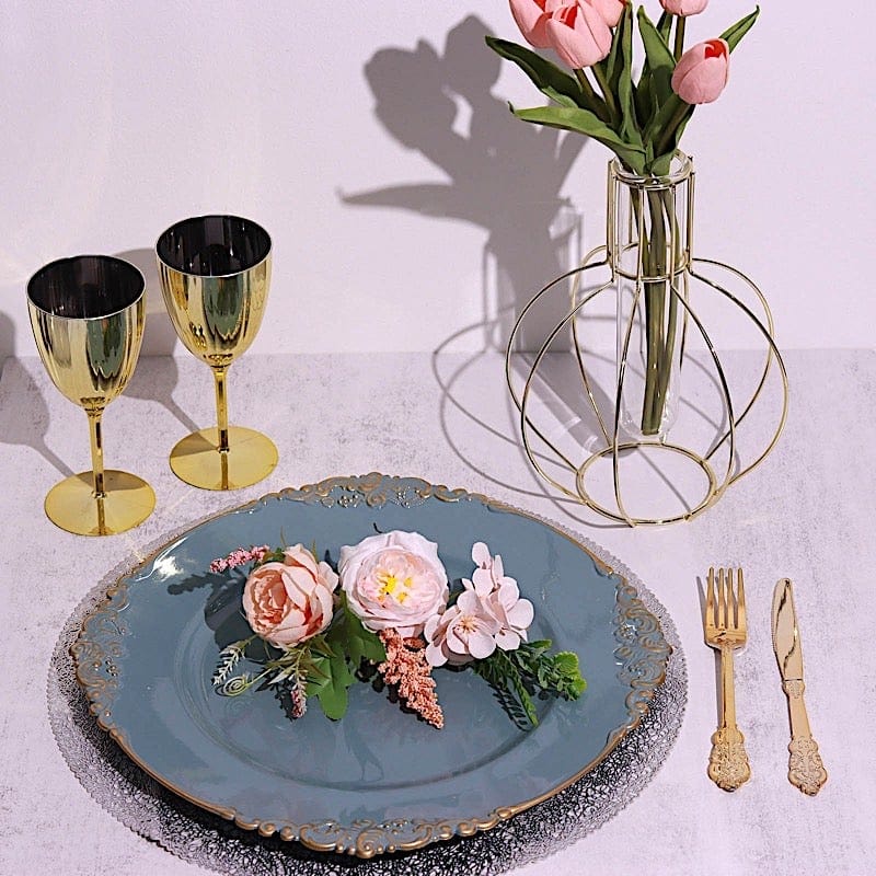 6 pcs 13" Round with Embossed Rim Charger Plates