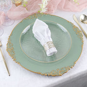 6 pcs 13" Round with Embossed Rim Charger Plates