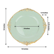 6 pcs 13" Round with Embossed Rim Charger Plates