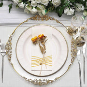 6 pcs 13" Round with Embossed Rim Charger Plates