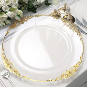 6 pcs 13" Round with Embossed Rim Charger Plates