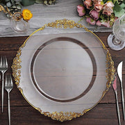 6 pcs 13" Round with Embossed Rim Charger Plates