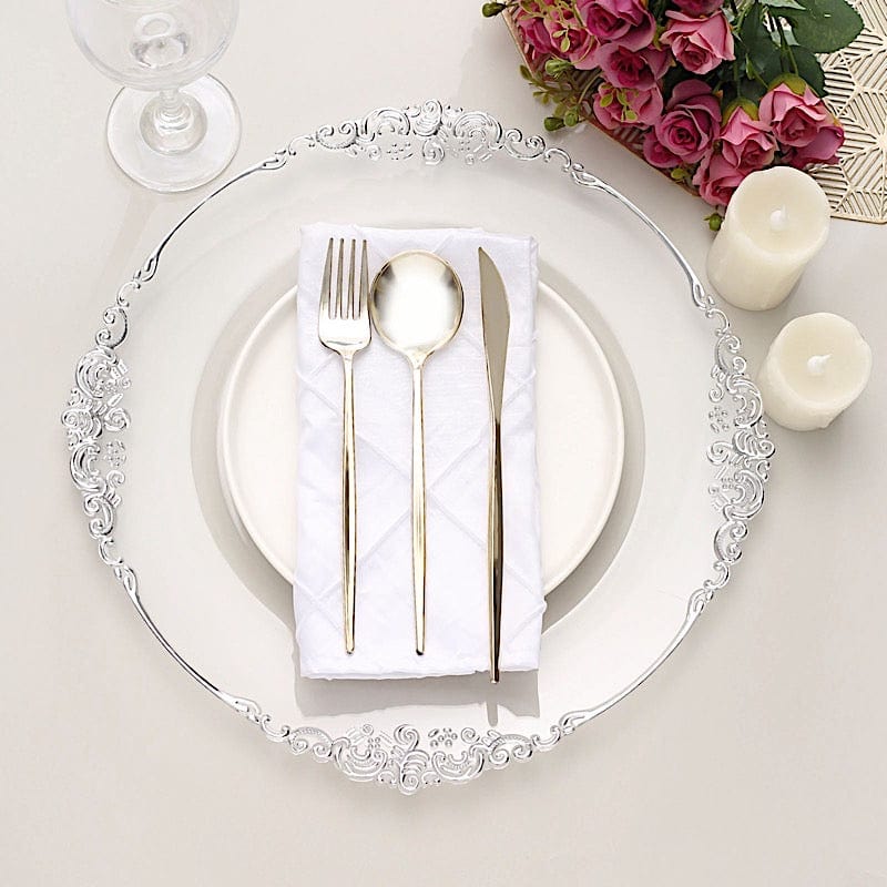 6 pcs 13" Round with Embossed Rim Charger Plates