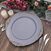 6 pcs 13" Round with Embossed Rim Charger Plates