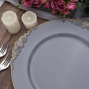 6 pcs 13" Round with Embossed Rim Charger Plates