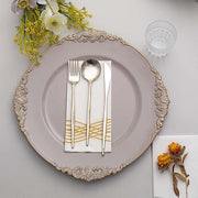 6 pcs 13" Round with Embossed Rim Charger Plates