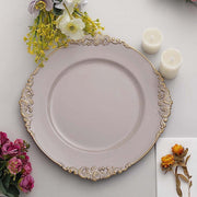 6 pcs 13" Round with Embossed Rim Charger Plates