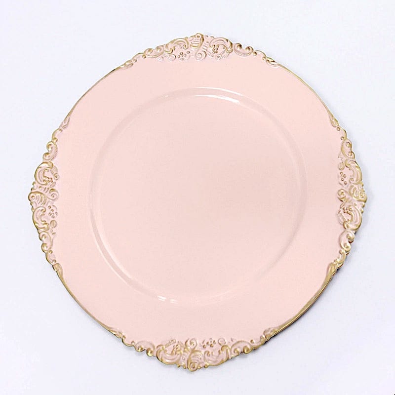 6 pcs 13" Round with Embossed Rim Charger Plates CHRG_1310_046