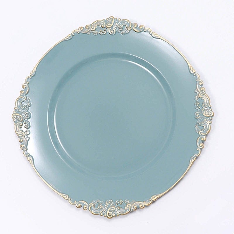 6 pcs 13" Round with Embossed Rim Charger Plates CHRG_1310_086