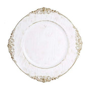 6 pcs 13" Round with Embossed Rim Charger Plates CHRG_1310_ANTQ