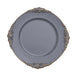 6 pcs 13" Round with Embossed Rim Charger Plates CHRG_1310_GRAY