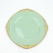 6 pcs 13" Round with Embossed Rim Charger Plates CHRG_1310_SAGE