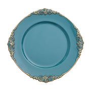 6 pcs 13" Round with Embossed Rim Charger Plates CHRG_1310_TEAL