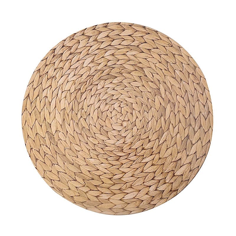 6 pcs 13" Round Woven Rattan Design Charger Plates - Natural DSP_CHRG_R0005_NAT