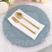 6 pcs 14" Round Baroque Metallic Charger Plates