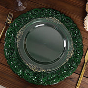 6 pcs 14" Round Baroque Metallic Charger Plates