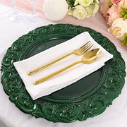 6 pcs 14" Round Baroque Metallic Charger Plates