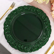 6 pcs 14" Round Baroque Metallic Charger Plates